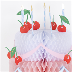 Meri Meri - Honeycomb Birthday Cake Decoration - Petek Doğum Günü Pasta Süsü