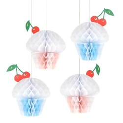 Meri Meri - Honeycomb Cupcake Decorations - Petek Cupcake Süsleri - 4 Adet