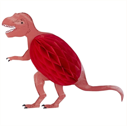 Meri Meri - Honeycomb Dinosaur Decorations - Petek Dinozor Dekorlar - 3Lü