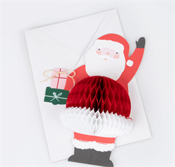Meri Meri - Honeycomb Santa Tebrik Kartı