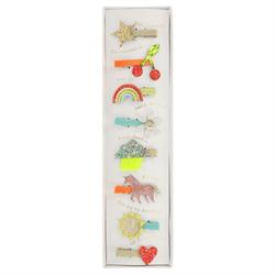 Meri Meri - Icon Hair Clips - İkon Tokalar - 8Li