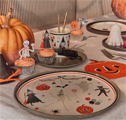 Meri Meri - Its Halloween! Dinner Plates - Cadılar Bayramı Tabak (L) (8Li)