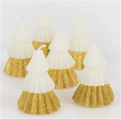 Meri Meri - Ivory Mini Tree Candles - Krem Mini Ağaç Mumlar (6Lı)