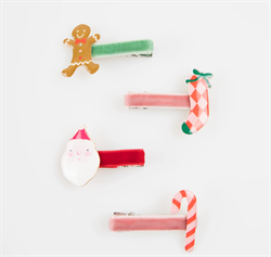 Meri Meri - Jolly Christmas Saç Tokaları - 8 Adet