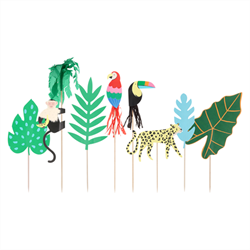 Meri Meri - Jungle Jamboree Cake Toppers - Jungle Jamboree Pasta Süsü