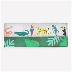 Meri Meri - Jungle Jamboree Candles - Jungle Jamboree Mumlar - 6 Adet