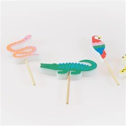 Meri Meri - Jungle Jamboree Candles - Jungle Jamboree Mumlar - 6 Adet