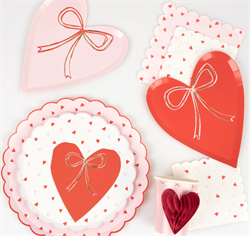 Meri Meri - Kalp Tabak - 8 Adet