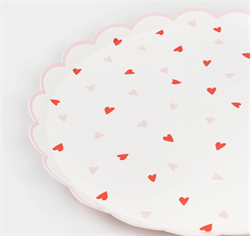 Meri Meri - Kalp Tabak - 8 Adet