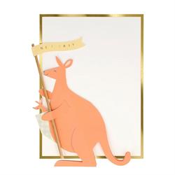 Meri Meri - Kangaroo Card - Kanguru Tebrik Kartı