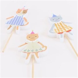 Meri Meri - Kitten Club Candles - Kedi Kulübü Mumlar - 4 Adet