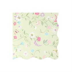 Meri Meri - Ladurée Floral Small Napkins - Ladurée Çiçekli Peçeteler - S - 16Lı