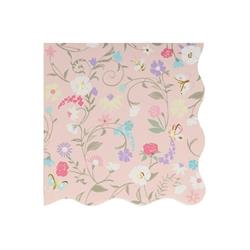 Meri Meri - Ladurée Floral Small Napkins - Ladurée Çiçekli Peçeteler - S - 16Lı