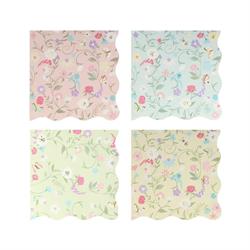 Meri Meri - Ladurée Floral Small Napkins - Ladurée Çiçekli Peçeteler - S - 16Lı