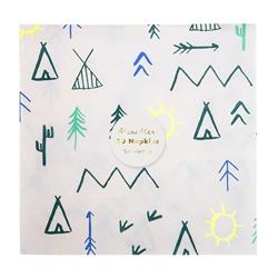 Meri Meri - Lets Explore Napkins - Kamp Peçete - L