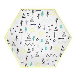 Meri Meri - Lets Explore Plates - Kamp Tabak - L