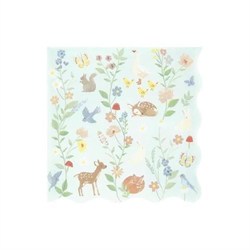 Meri Meri - Little Animals Large Napkins - Minik Hayvanlar Peçeteler - L - 16 Adet