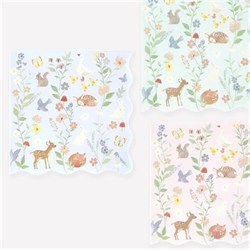Meri Meri - Little Animals Large Napkins - Minik Hayvanlar Peçeteler - L - 16 Adet