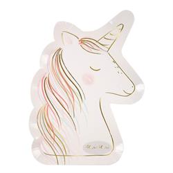 Meri Meri - Magical Unicorn Plates - Unicorn Tabak - L