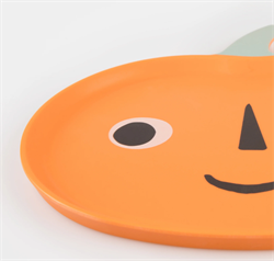 Meri Meri - Melamine Jack O Lantern Plate - Balkabağı Melamin Tabak