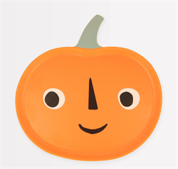 Meri Meri - Melamine Jack O Lantern Plate - Balkabağı Melamin Tabak