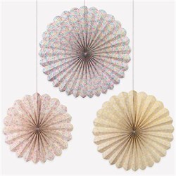 Meri Meri - Meri Meri X Liberty Giant Pinwheel Decorations - Meri Meri X Liberty Dev Fırıldak Asılan Süsler - 3 Adet