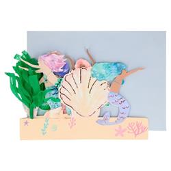 Meri Meri - Mermaid Concertina Card - Denizkızı Tebrik Kartı