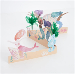 Meri Meri - Mermaid Concertina Card - Denizkızı Tebrik Kartı