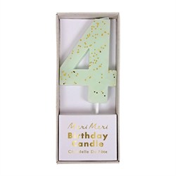 Meri Meri - Mint Number 4 Candle - 4 Numara Mint Mum