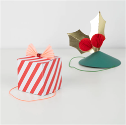 Meri Meri - Mixed Christmas Party Hats - Karışık Yeni Yıl Parti Şapkaları - 6Lı