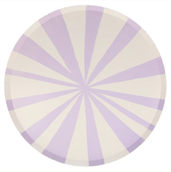 Meri Meri - Mixed Stripe Dinner Plates - Renkli Çizgili Tabaklar - L - 8Li