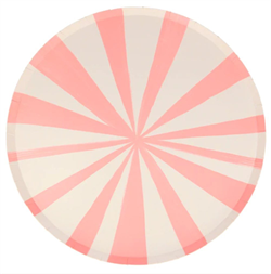 Meri Meri - Mixed Stripe Dinner Plates - Renkli Çizgili Tabaklar - L - 8Li