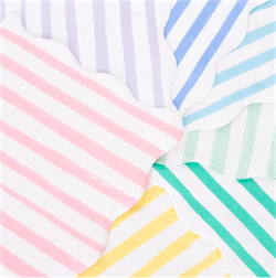 Meri Meri - Mixed Stripe Napkins - Karışık Çizgili Peçeteler - L - 16Lı