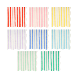 Meri Meri - Mixed Stripe Napkins - Karışık Çizgili Peçeteler - S - 16Lı