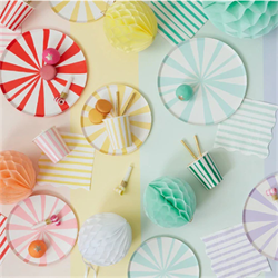 Meri Meri - Mixed Stripe Napkins - Karışık Çizgili Peçeteler - S - 16Lı