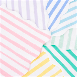 Meri Meri - Mixed Stripe Napkins - Karışık Çizgili Peçeteler - S - 16Lı