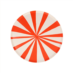 Meri Meri - Mixed Stripe Side Plates - Karışık Çizgili Tabaklar - M - 8Li