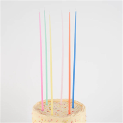 Meri Meri - Mixed Tall Tapered Candles - Karışık Uzun Mumlar - 12Li