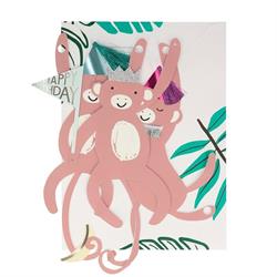 Meri Meri - Monkey Card - Maymun Tebrik Kartı