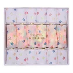Meri Meri - Multicolor Star Confetti Crackers - Çok Renkli Yıldızlar Konfeti Paketleri - 6Lı