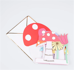 Meri Meri - Mushroom Concertina Card - Mantar Tebrik Kartı