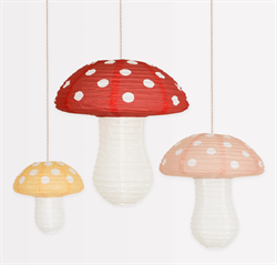Meri Meri - Mushroom Lanterns - Mantar Fenerler (3Lü)