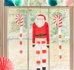 Meri Meri - Noel Baba Ve Ren Geyiği Asılan Süsler - 4 Adet