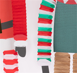 Meri Meri - Noel Baba ve Ren Geyiği Asılan Süsler - 4 Adet