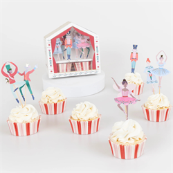 Meri Meri - Nutcracker Cupcake Kiti - 24 Adet