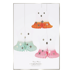 Meri Meri - Ombré Ghost Hanging Decorations - Neon Detaylı Hayalet Asılan Süsler (6lı)