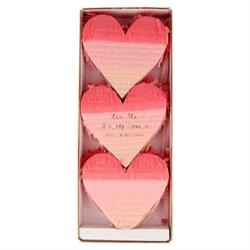 Meri Meri - Ombre Heart Pinata Favors - Kalp Mini Pinyatalar