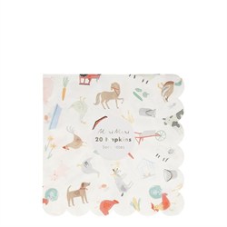Meri Meri - On The Farm Napkins - Çiftlik Peçete - L - 20Li