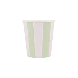 Meri Meri - Pastel Çizgili Bardaklar - 8 Adet
