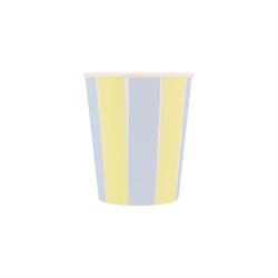 Meri Meri - Pastel Çizgili Bardaklar - 8 Adet
